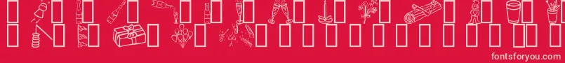 Fete Font – Pink Fonts on Red Background