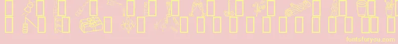 Fete Font – Yellow Fonts on Pink Background