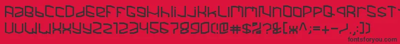 Mighty Font – Black Fonts on Red Background