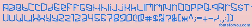 Mighty Font – Blue Fonts on Pink Background