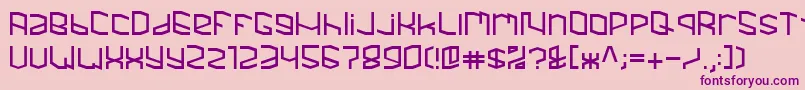 Mighty Font – Purple Fonts on Pink Background