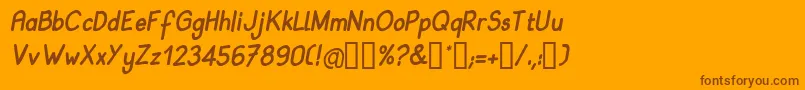 Babii Font – Brown Fonts on Orange Background