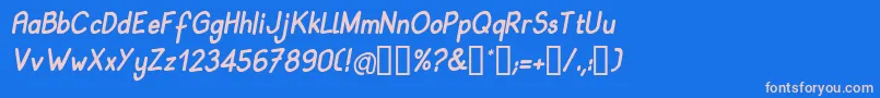 Babii Font – Pink Fonts on Blue Background