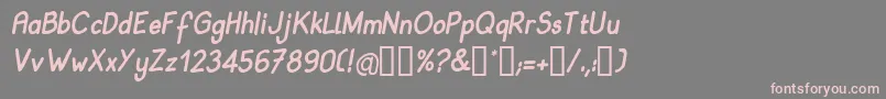 Babii Font – Pink Fonts on Gray Background