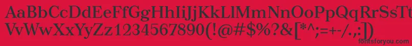 Tusartext Font – Black Fonts on Red Background