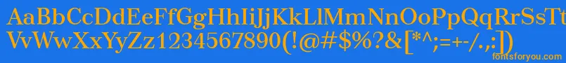 Шрифт Tusartext – оранжевые шрифты на синем фоне