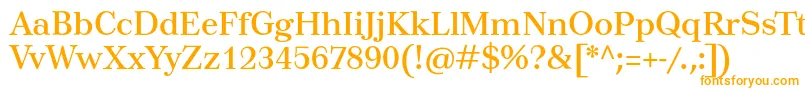 Tusartext-fontti – oranssit fontit valkoisella taustalla
