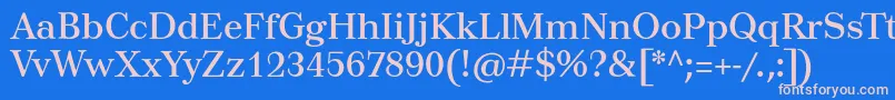 Шрифт Tusartext – розовые шрифты на синем фоне