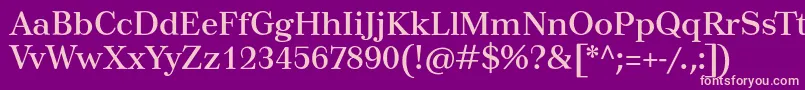 フォントTusartext – 紫の背景にピンクのフォント