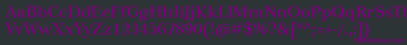 Шрифт Tusartext – фиолетовые шрифты на чёрном фоне