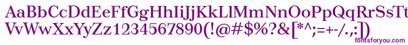 Tusartext-fontti – violetit fontit