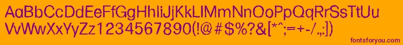 FormulaantiqueRegular-Schriftart – Violette Schriften auf orangefarbenem Hintergrund