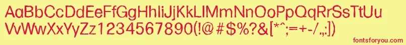 FormulaantiqueRegular Font – Red Fonts on Yellow Background