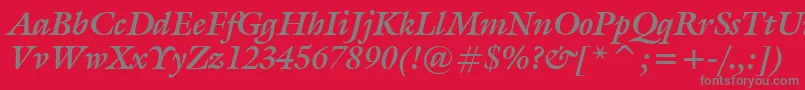 Tt0070m Font – Gray Fonts on Red Background