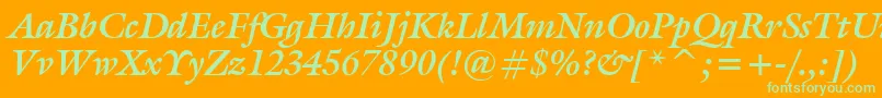 Tt0070m Font – Green Fonts on Orange Background