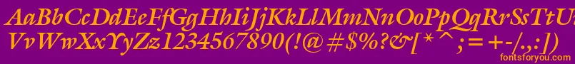 Tt0070m Font – Orange Fonts on Purple Background