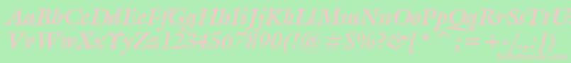 Tt0070m Font – Pink Fonts on Green Background