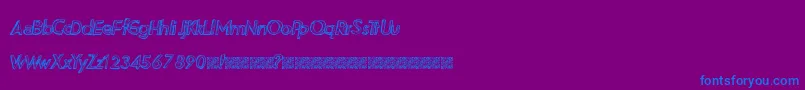 Movienite Font – Blue Fonts on Purple Background