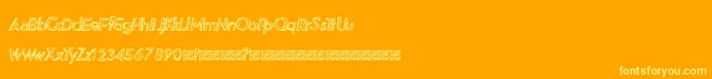 フォントMovienite – オレンジの背景に黄色の文字