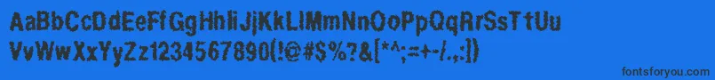 Regurgi Font – Black Fonts on Blue Background
