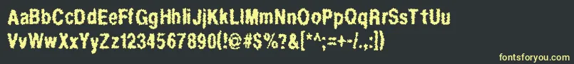 Regurgi Font – Yellow Fonts on Black Background