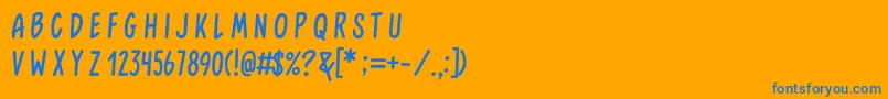 SweetmelodyBoldDemo Font – Blue Fonts on Orange Background