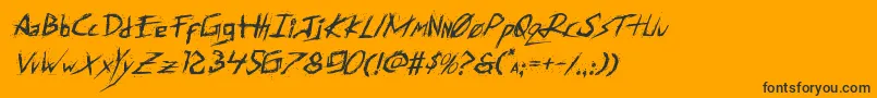 Assassinnationital Font – Black Fonts on Orange Background