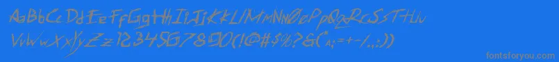 Assassinnationital Font – Gray Fonts on Blue Background
