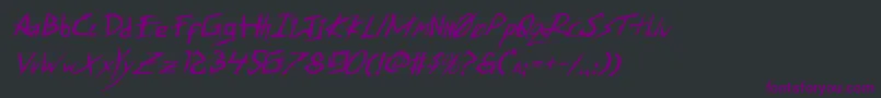 Шрифт Assassinnationital – фиолетовые шрифты на чёрном фоне