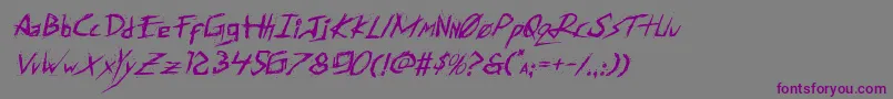 Шрифт Assassinnationital – фиолетовые шрифты на сером фоне