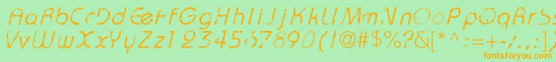 GarBold Font – Orange Fonts on Green Background