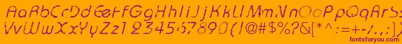 GarBold Font – Purple Fonts on Orange Background