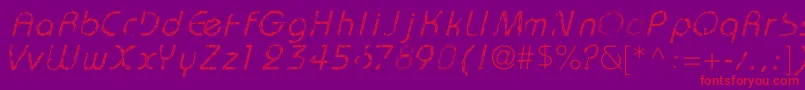 GarBold Font – Red Fonts on Purple Background