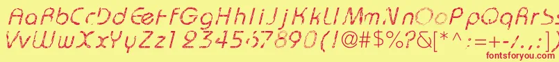 GarBold Font – Red Fonts on Yellow Background