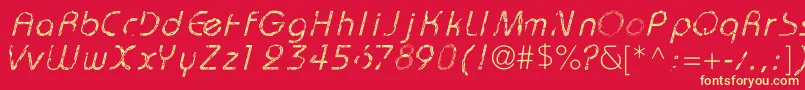 GarBold Font – Yellow Fonts on Red Background