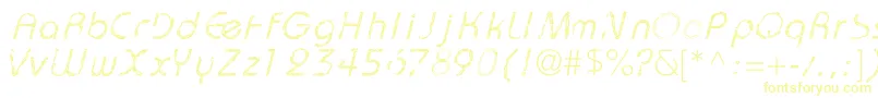 GarBold Font – Yellow Fonts on White Background