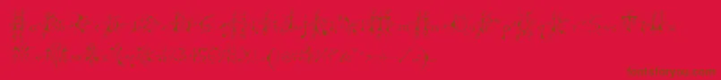Mpswitchy Font – Brown Fonts on Red Background
