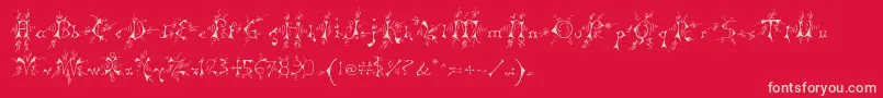 Mpswitchy Font – Pink Fonts on Red Background