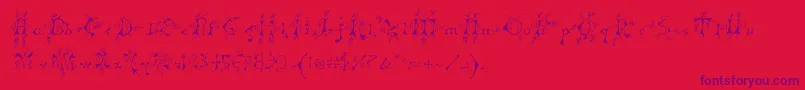 Mpswitchy Font – Purple Fonts on Red Background