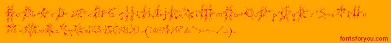 Mpswitchy Font – Red Fonts on Orange Background