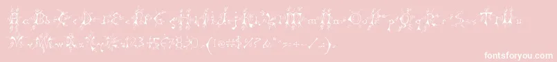 Mpswitchy-Schriftart – Weiße Schriften auf rosa Hintergrund