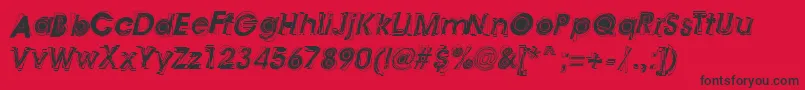 Ass Font – Black Fonts on Red Background