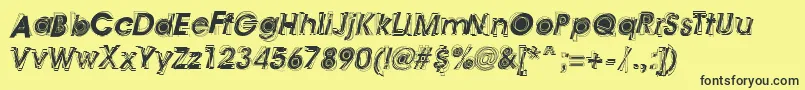 Ass Font – Black Fonts on Yellow Background