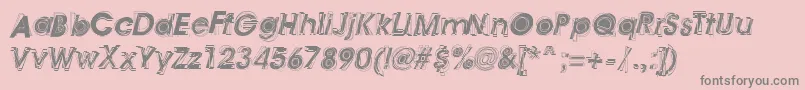 Ass Font – Gray Fonts on Pink Background