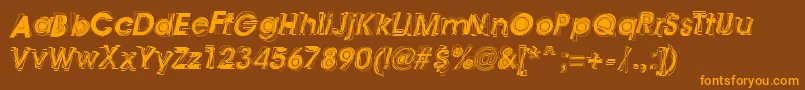 Ass Font – Orange Fonts on Brown Background