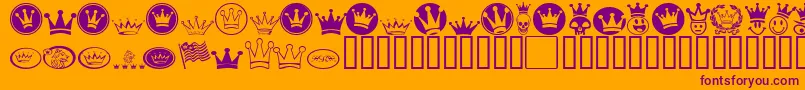 Monarchbats Font – Purple Fonts on Orange Background