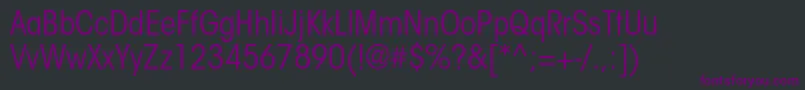 Шрифт ItcavantgardestdBkcn – фиолетовые шрифты на чёрном фоне