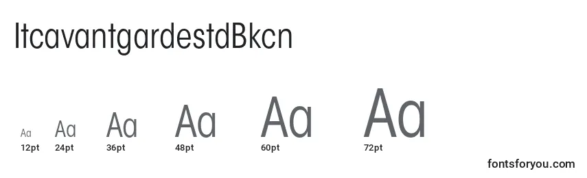 ItcavantgardestdBkcn Font Sizes