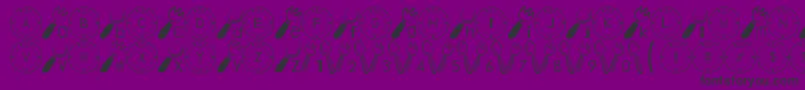 TablewareFont Font – Black Fonts on Purple Background