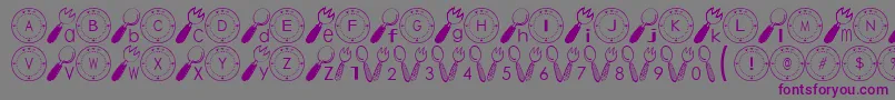 Шрифт TablewareFont – фиолетовые шрифты на сером фоне